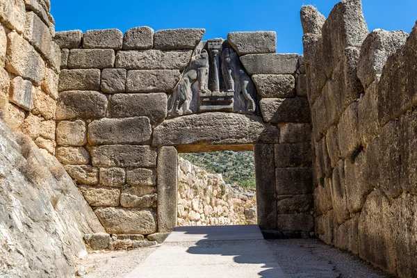 Πύλη των Λεόντων στις Μυκήνες, Ελλάδα — Φωτογραφία Αρχείου