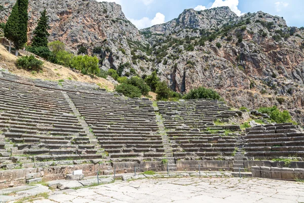Oude theater in Delphi — Stockfoto