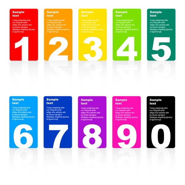 Numbers set with space for you text. — Stock Vector