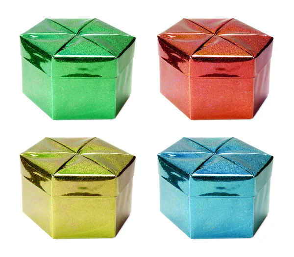 Gift boxes set isolated — Stock Photo, Image