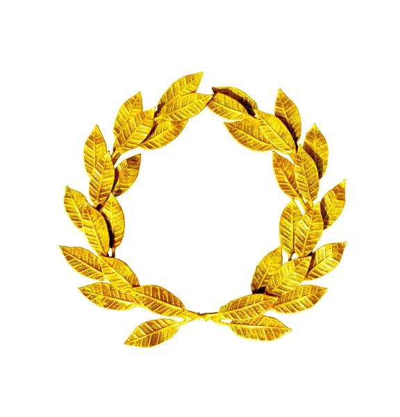 Золотой лавровый венок — стоковое фото