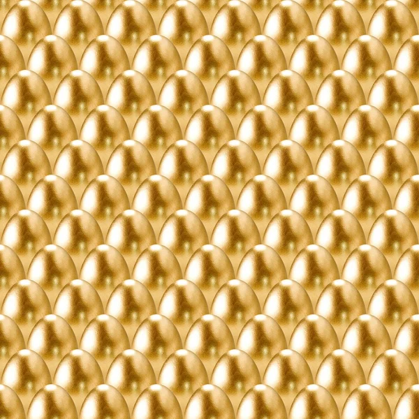 Seamless golden eggs background. — Stock Photo, Image