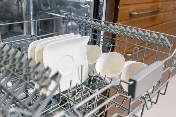 Dishes in dishwasher machine