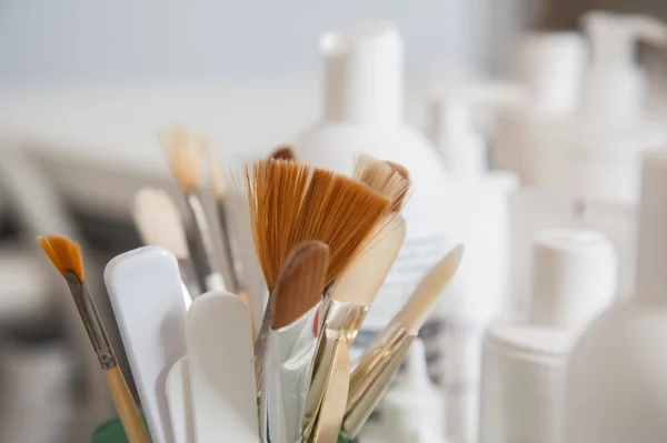 Set de brosses dans un salon de beauté Photo De Stock