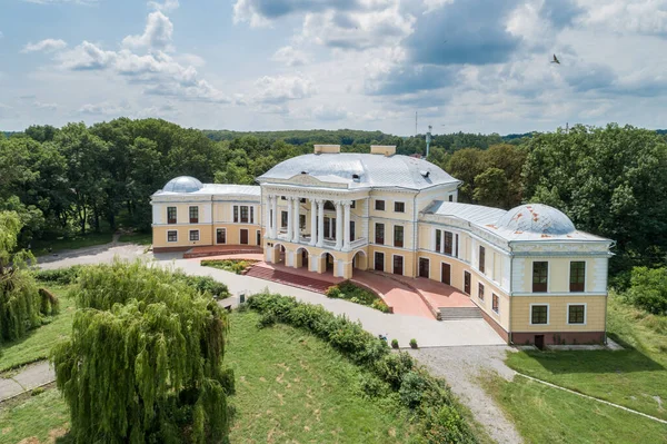 Vista Aérea Verão Palácio Groholsky Aldeia Voronovytsa Região Vinnytsa Ucrânia — Fotografia de Stock