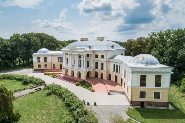 Vista Aérea Verão Palácio Groholsky Aldeia Voronovytsa Região Vinnytsa Ucrânia — Fotografia de Stock