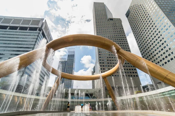 Singapore Janjanuary 2019 Фонтан Багатства Найбільший Фонтан Світі Розташований Сантек — стокове фото