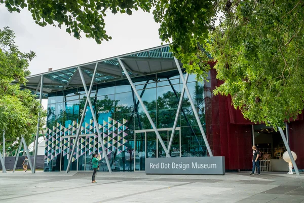 Singapur Enero 2019 Gente Fotografía Una Vista Exterior Edificio Moderno — Foto de Stock