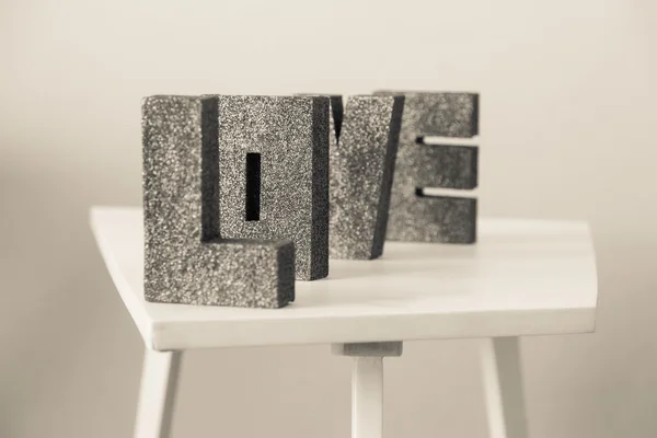 Cardboard word LOVE — Stock Photo, Image