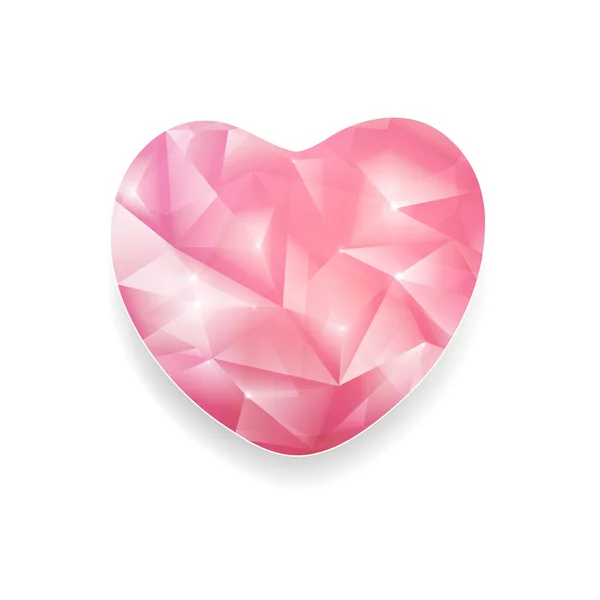 Corazón de cristal abstracto — Archivo Imágenes Vectoriales