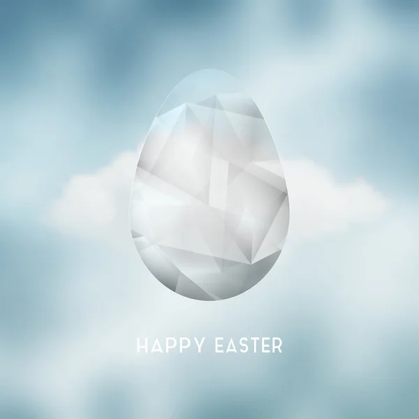 Huevo de cristal abstracto de Pascua — Vector de stock