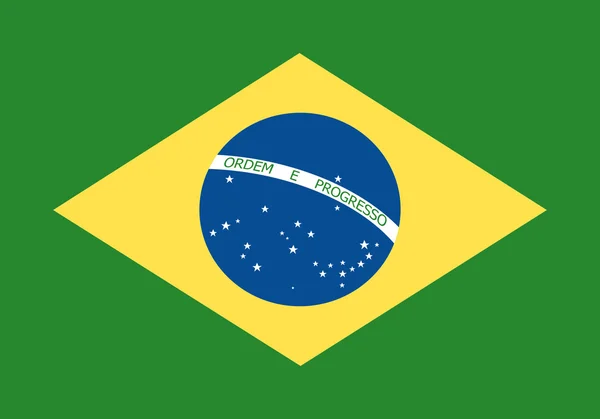 巴西国旗 — 图库矢量图片