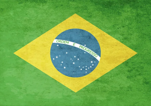 Brazil grunge zászló — Stock Vector