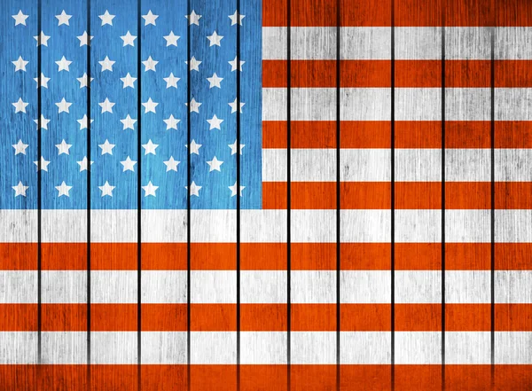 Американский деревянный флаг — стоковый вектор