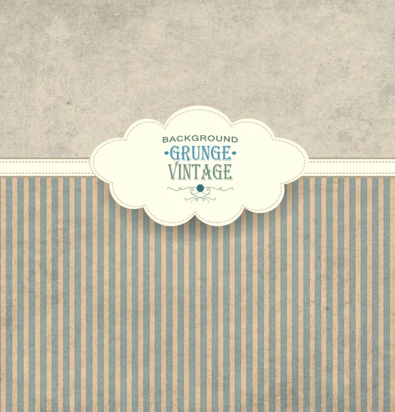 Vintage Frame With Cloud — Stock Vector