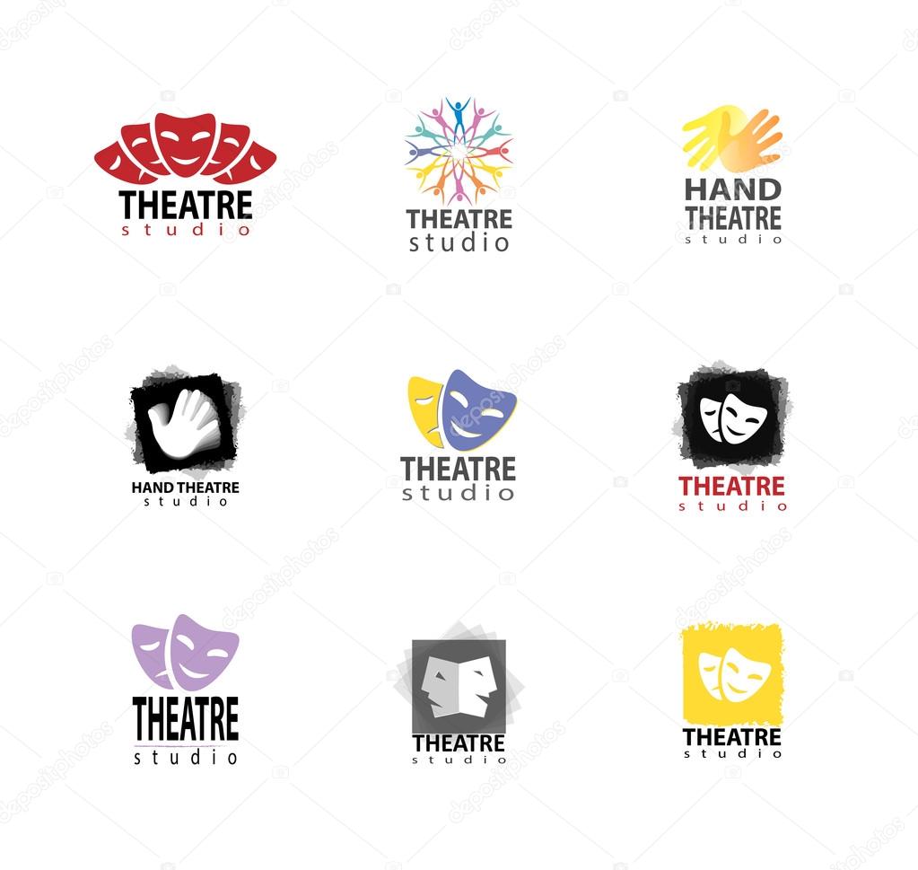 Set Of Theatre Studio Logo Design 