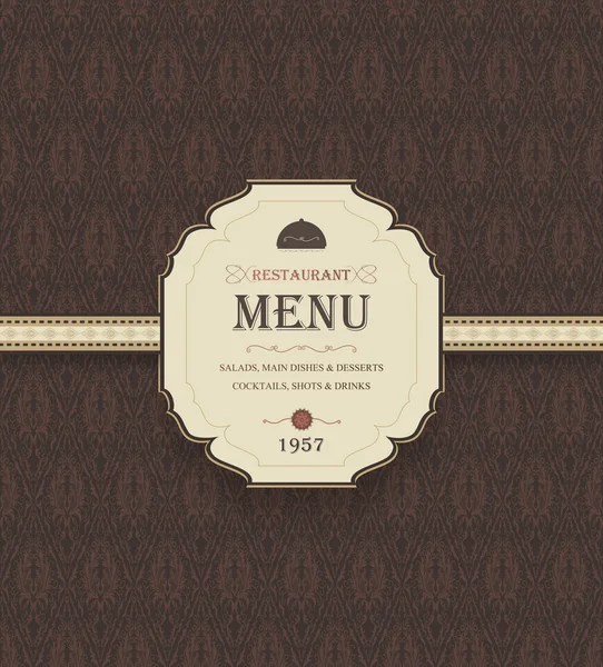 Vintage ravintolan menu — vektorikuva