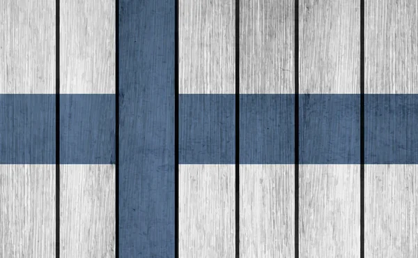 木制的芬兰国旗 — 图库矢量图片