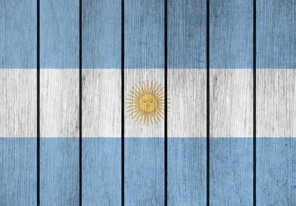 Bandera de madera de Argentina — Archivo Imágenes Vectoriales