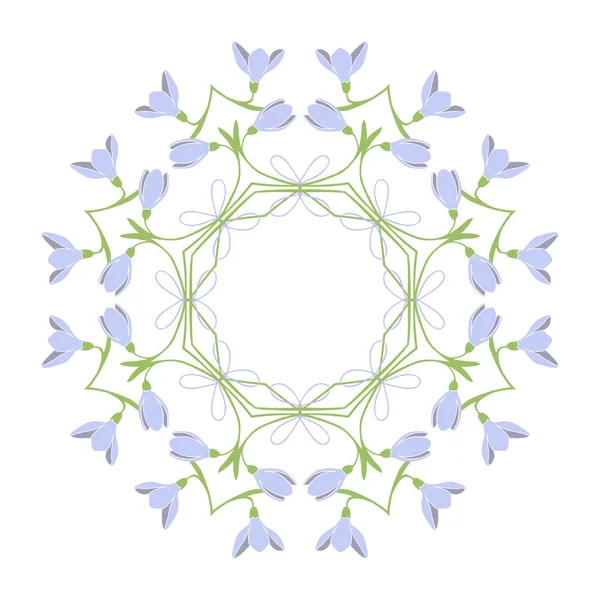 Fleurs d'ornement circulaire — Image vectorielle