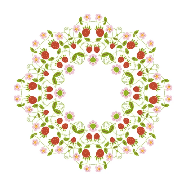 Circular ornament berries — Stock Vector