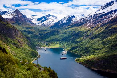 Geiranger fiyort, Norveç.
