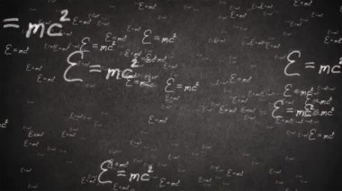 Uçuş Einstein formül siyah bir zemin üzerine