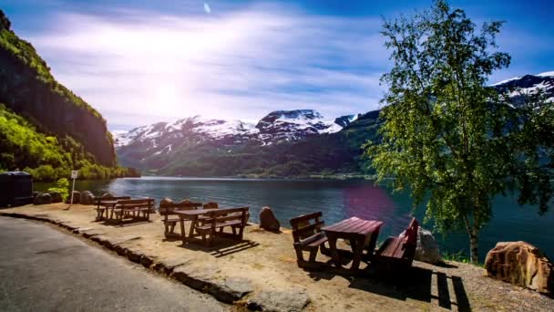 美丽的大自然挪威 — 图库视频影像