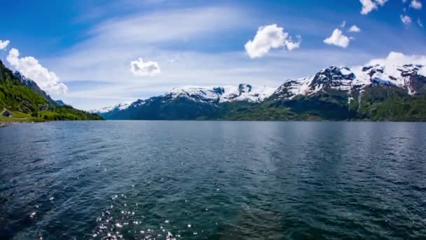 Güzel doğa Norveç — Stok video