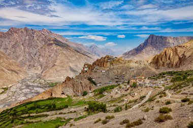 dhankar gompa. Hindistan. Spiti Vadisi