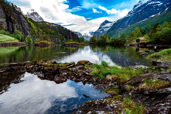 Güzel doğa Norveç. — Stok fotoğraf