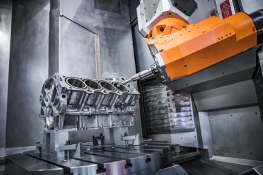 Metal işleme Cnc freze makinesi.