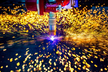 CNC lazer plazma kesimi metal, modern endüstriyel teknoloji.