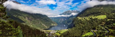 Geiranger fiyort, Norveç.
