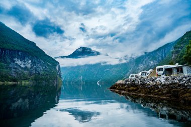 Geiranger fiyort, Norveç.