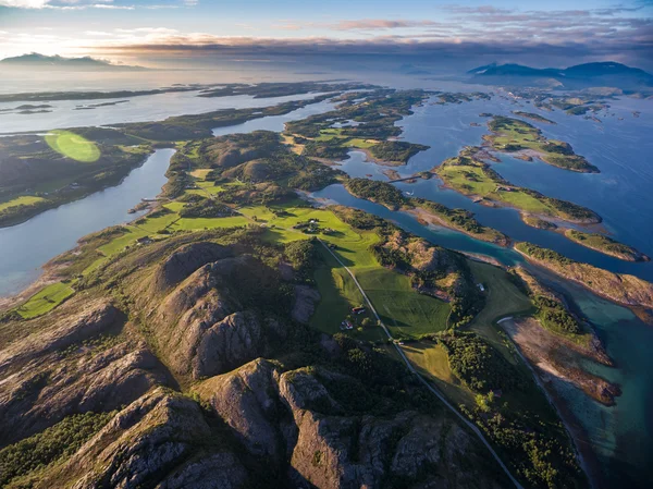 Hermosa naturaleza Noruega fotografía aérea . —  Fotos de Stock