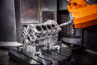 Metal işleme Cnc freze makinesi.