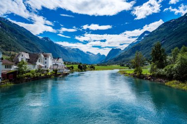 Güzel doğa Norveç.