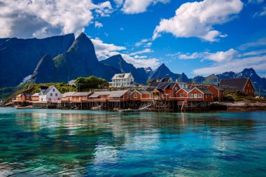 Lofoten archipelago islands clipart