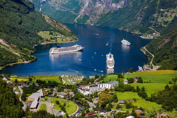 Geiranger fjord, Norsko. — Stock fotografie