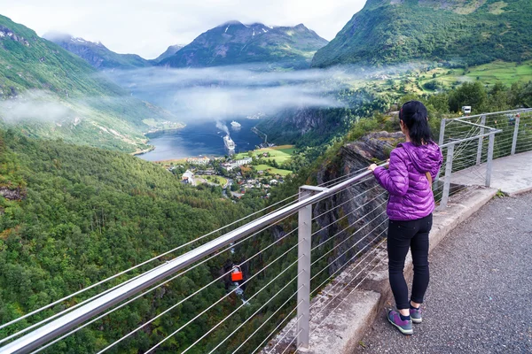 Geiranger Фіорду, Норвегія . — стокове фото