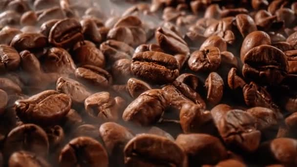 Gros Plan Des Graines Café Les Grains Café Parfumés Sont — Video