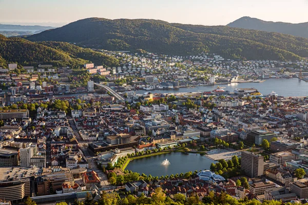 Bergen Município Noruega Localizado Região Hordalândia Bergen Segunda Maior Cidade — Fotografia de Stock