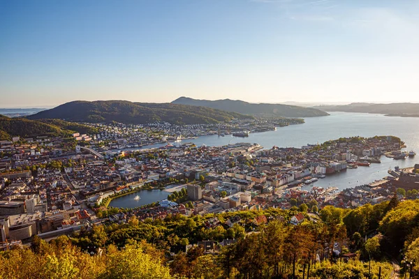 Bergen City Municipality Hordaland West Coast Norway Bergen Second Largest — Stock Photo, Image