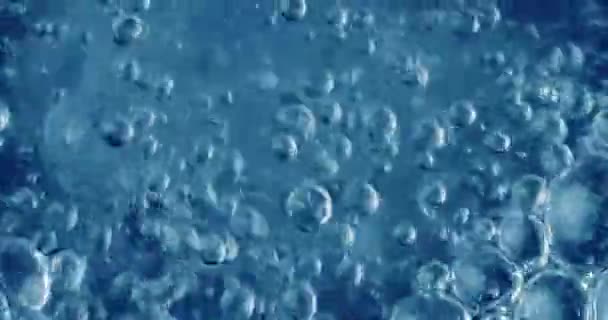 Bolhas Oxigênio Água Fundo Abstrato Azul — Vídeo de Stock