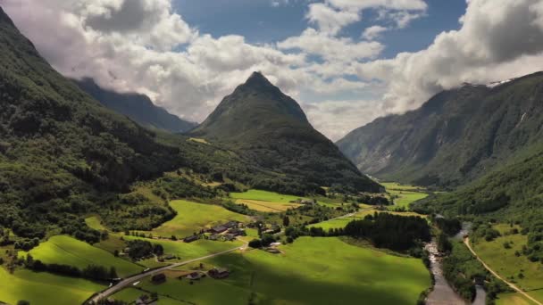 Légi Felvétel Gyönyörű Természet Norway — Stock videók