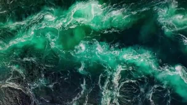 Хвилі Води Річки Моря Зустрічаються Один Одним Під Час Припливу — стокове відео