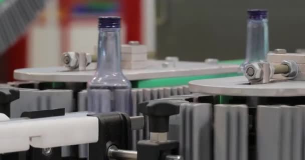 Botellas Planta Línea Producción Fábrica — Vídeo de stock