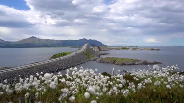 Noruega Atlantic Ocean Road Atlantic Road Atlanterhavsveien Fue Galardonado Con — Vídeos de Stock