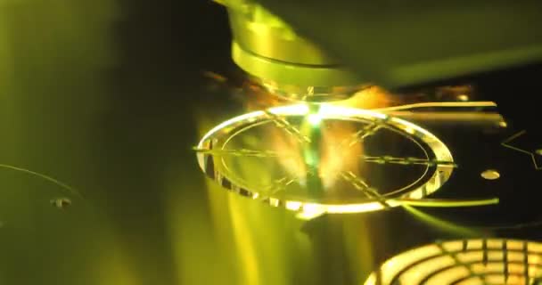 Лазерная Резка Металла Чпу Современные Промышленные Технологии Making Industrial Details — стоковое видео